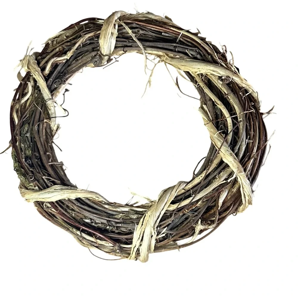 Rustic Twig Grapevine‎ Wreath Natural Branch Farmhouse Woodland Decor